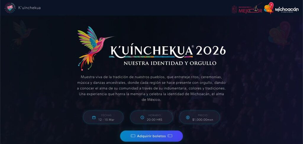 ¡Date prisa! Ya están disponibles los boletos gratuitos para la K’uínchekua 2026-2