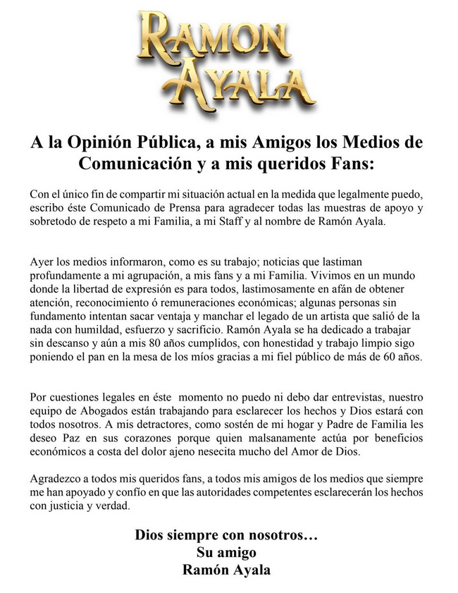 Ramón Ayala responde tras demanda millonaria contra su hijo por presunta agresión sexual-1