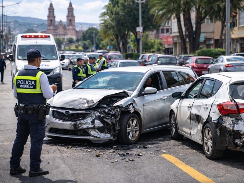 Reporta Morelia hasta 7 accidentes viales diarios en horas pico