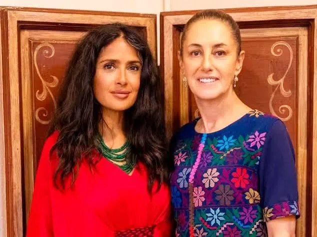 Salma Hayek y Claudia Sheinbaum anuncian crédito ISR hasta 30% para cine y series mexicanas