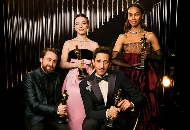 Zoe Saldaña, Adrien Brody y Kieran Culkin Oscar 2026