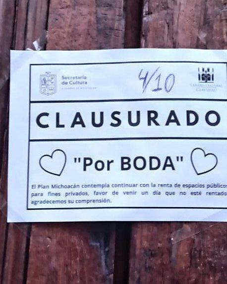 Denuncian en Morelia uso de recintos culturales para bodas