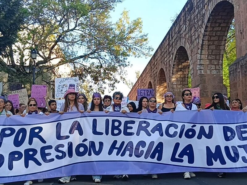 marcha 8M Morelia bloque negro