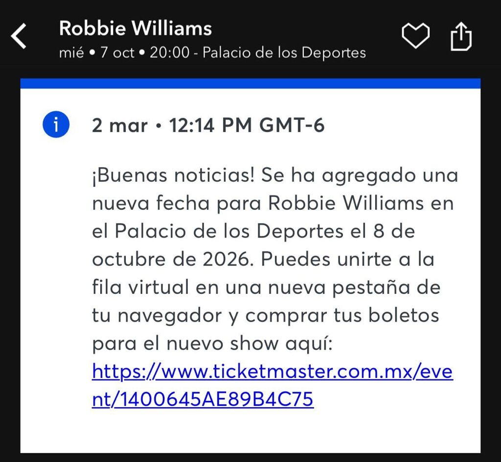Robbie Williams agota los boletos de show en preventa en México