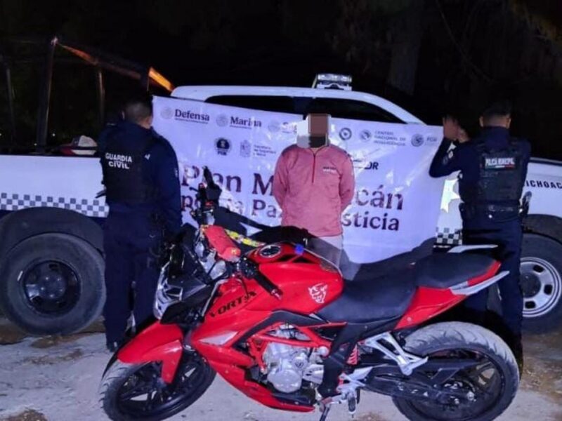 SSP Michoacán detiene a hombre con dosis de droga en Zitácuaro