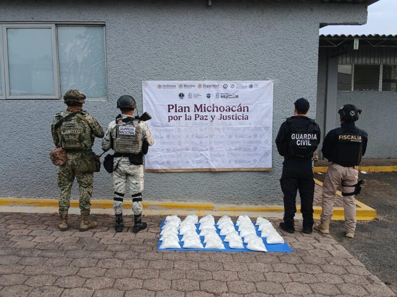 Asegurados 40 kg de metanfetamina en Morelia: SSP