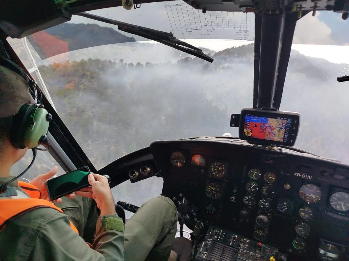 Atiende Gobierno de Michoacán incendio forestal en Nuevo Urecho-1