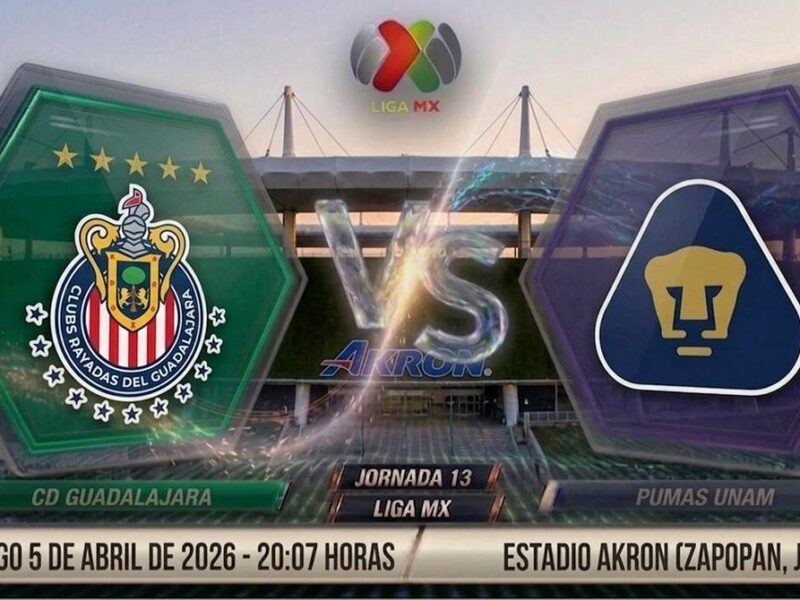Chivas vs Pumas: ¿A qué hora y dónde ver el partido Jornada 13 Liga MX 2026?