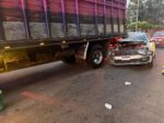 Choque por alcance en el libramiento oriente de Uruapan deja a 4 personas lesionadas