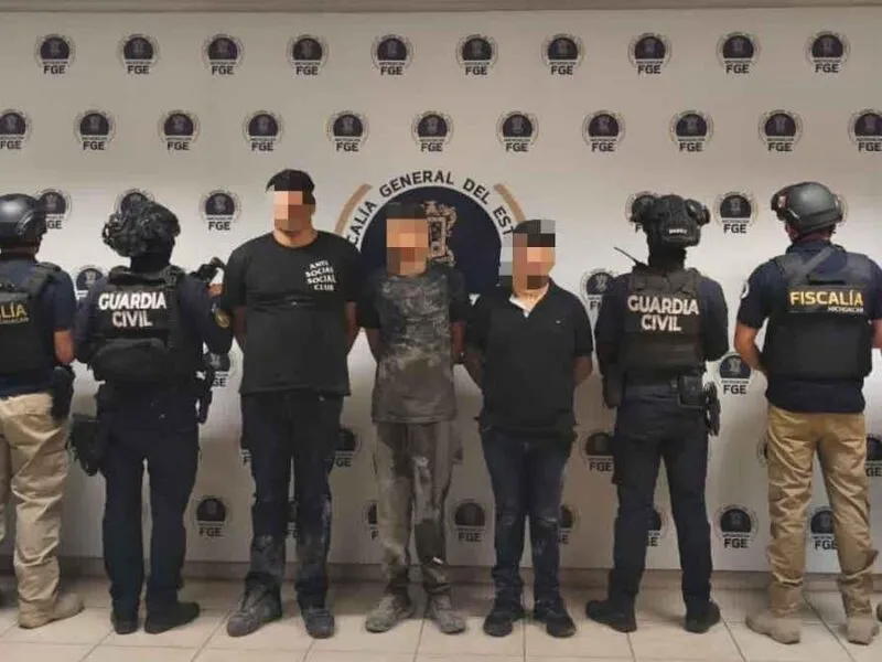 detienen a tres en operativo en Michoacán