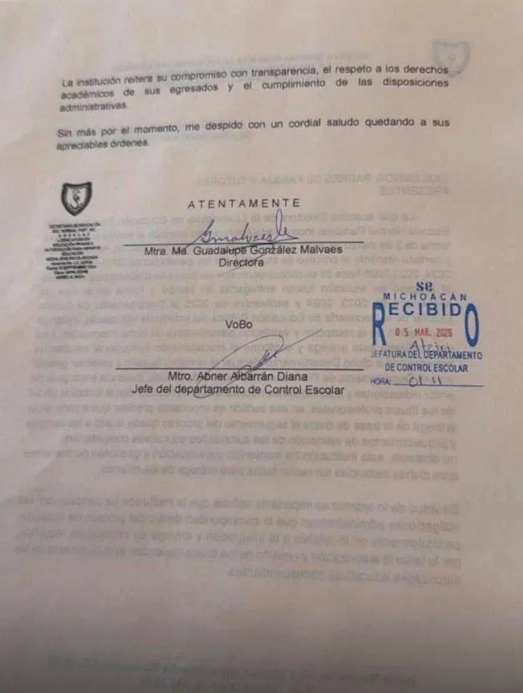Egresados denuncian tres años sin títulos en la Normal Salesiano Anáhuac