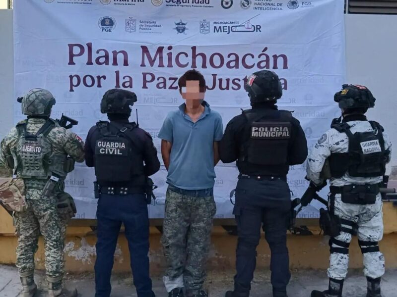 En distintos operativos detienen a cinco en Michoacán