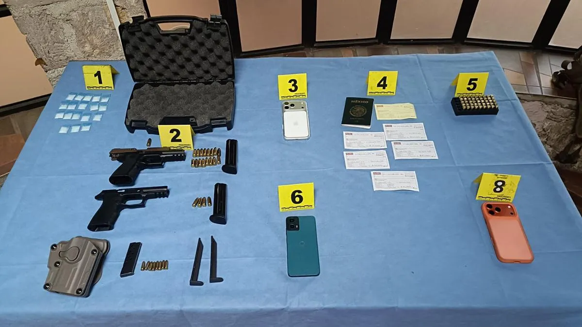 hombre detenido Morelia metanfetamina armas 2