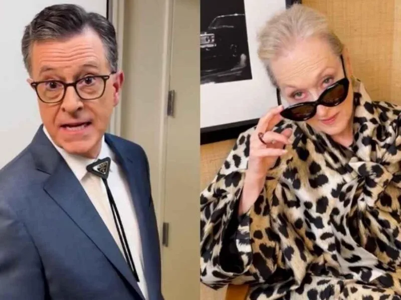 Meryl Streep y Stephen Colbert recrean El diablo viste a la moda 1