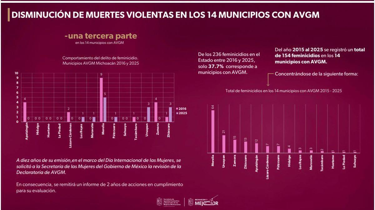 Muertes violentas de mujeres en Michoacán: cifras 2015-2025 1