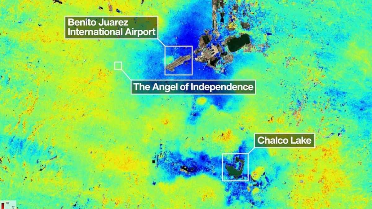 NASA confirma hundimiento acelerado en la Ciudad de México