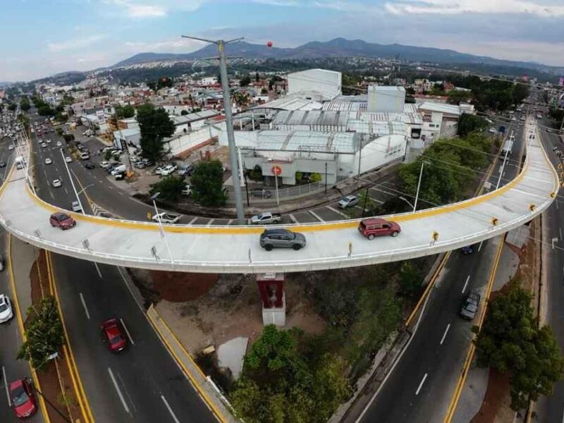 ¡Adiós al tráfico en el sur de Morelia!; inaugura Bedolla distribuidor de salida a Pátzcuaro