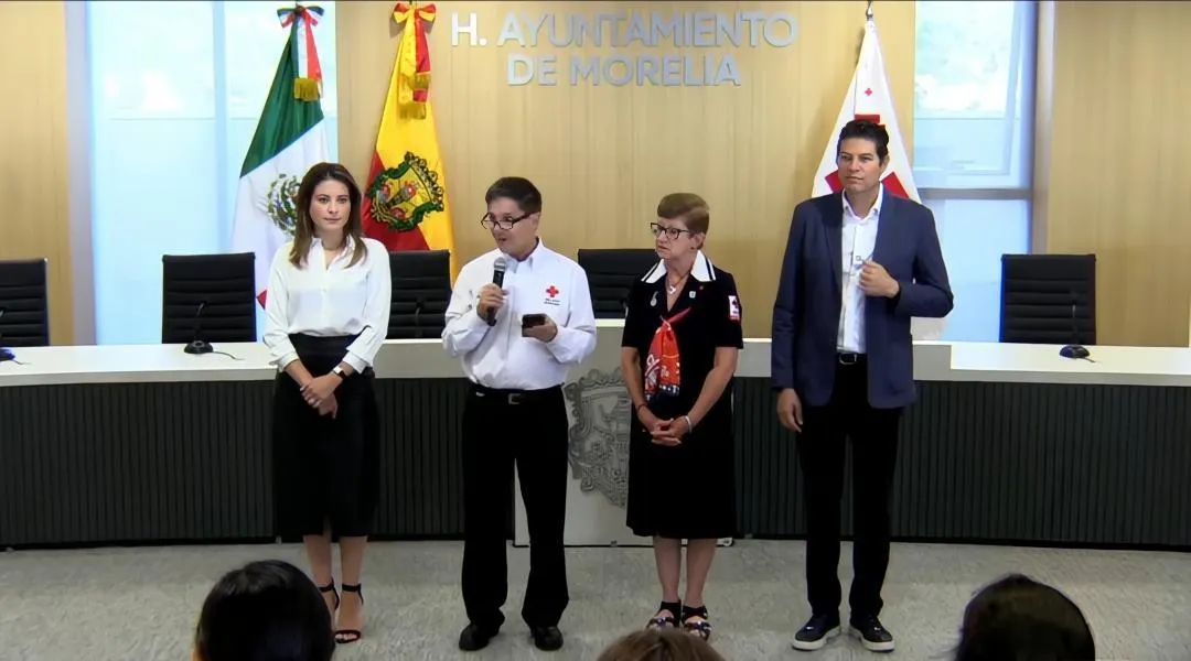Arranca Morelia colecta Cruz Roja 2026, con donativo de 100 mil pesos
