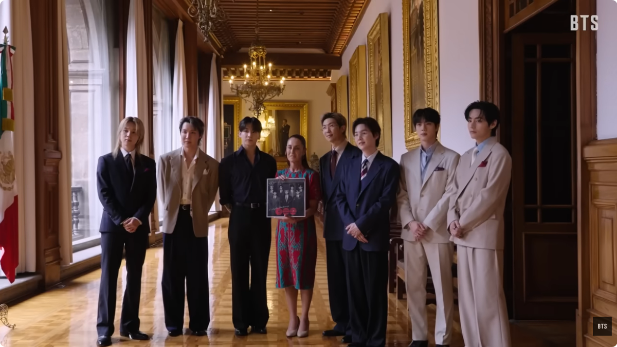 BTS Enamorados de México: Video Inédito Muestra su Visita a Palacio Nacional