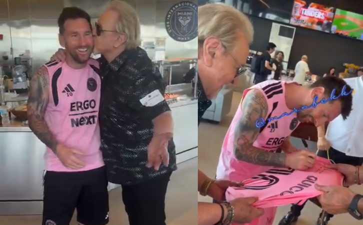 Carlos Villagrán explica por qué besó a Messi tras encuentro viral