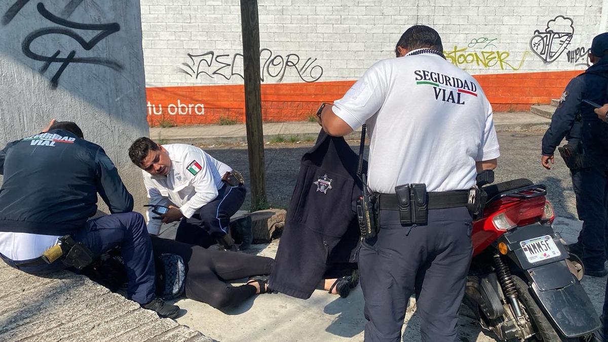 Con heridas resultó una mujer que perdió el control de su unidad y chocó en Morelia