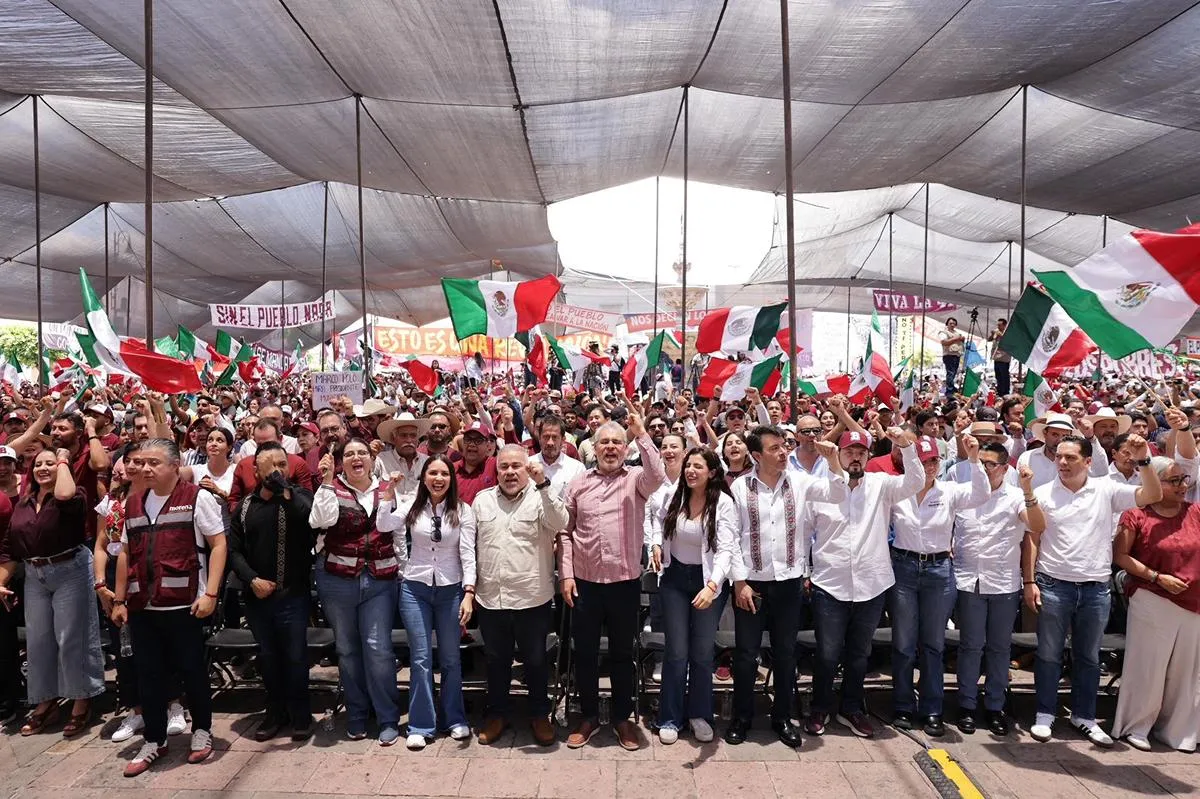 Desde Morelia respalda Bedolla a Sheinbaum y llama a la defensa de la soberanía nacional