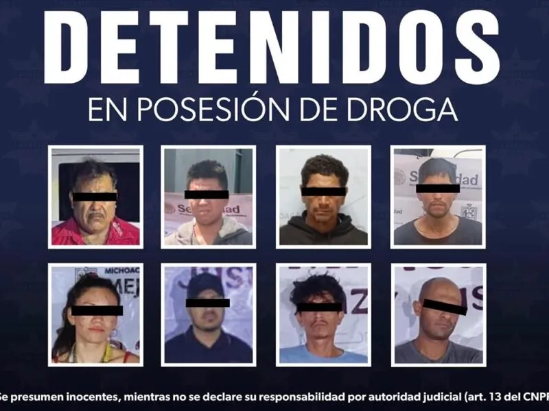 Detenidos posesión de drogas Michoacán