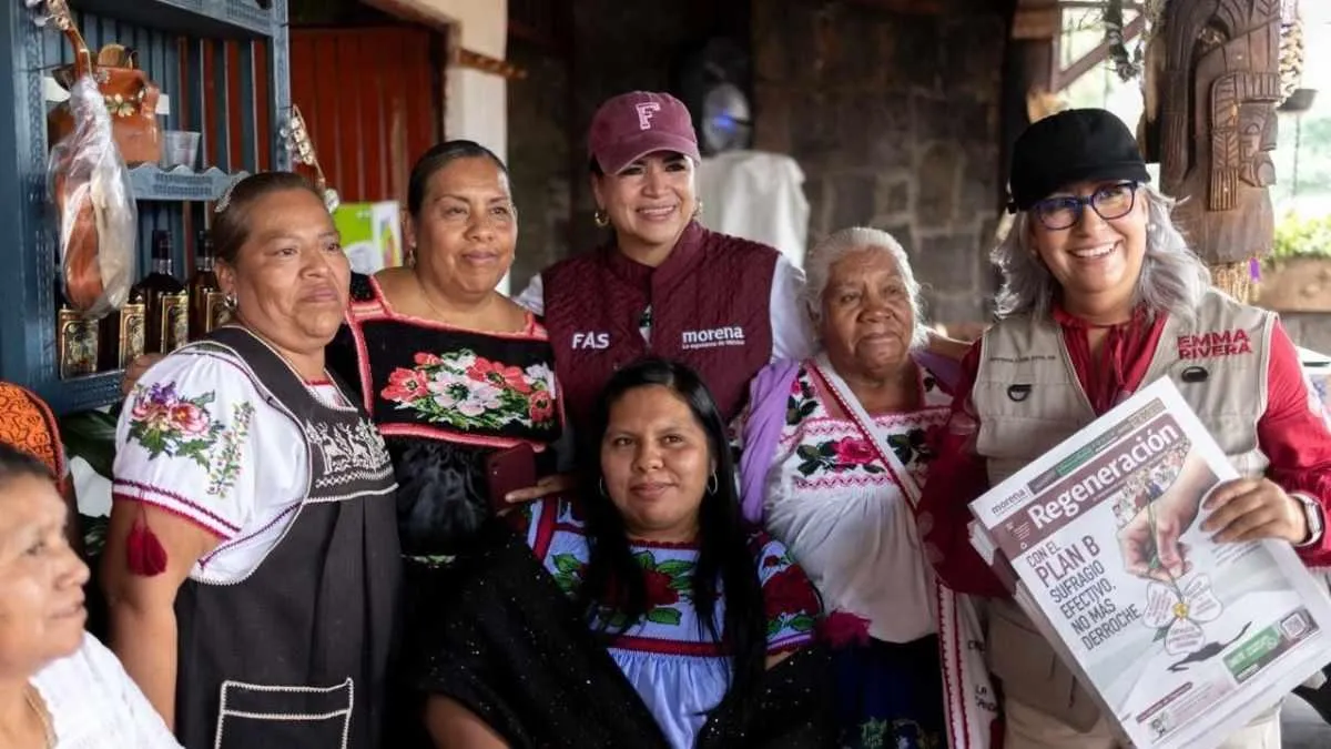 Fabiola Alanís encabeza asamblea de Morena en Pátzcuaro 2