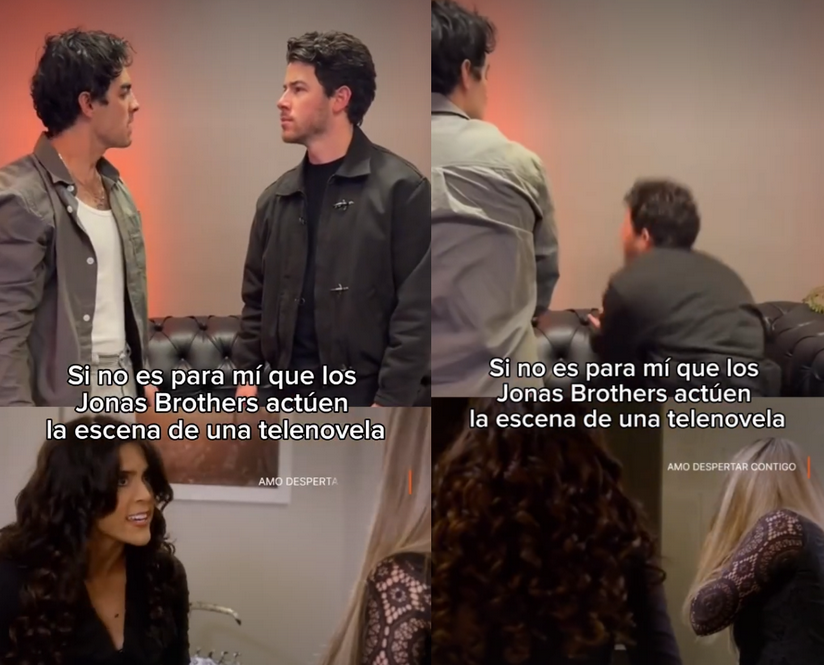Jonas Brothers recrean escena de telenovela mexicana