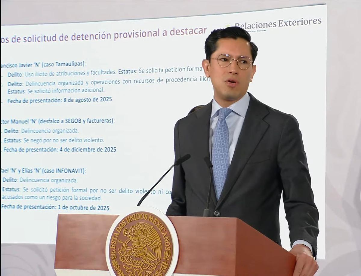 México actúa de manera legal y con reciprocidad en materia de extradiciones con EUA: Roberto Velasco