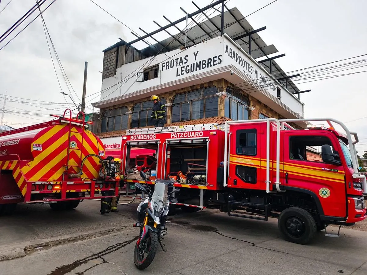PC Bomberos de Pátzcuaro incendio vivienda