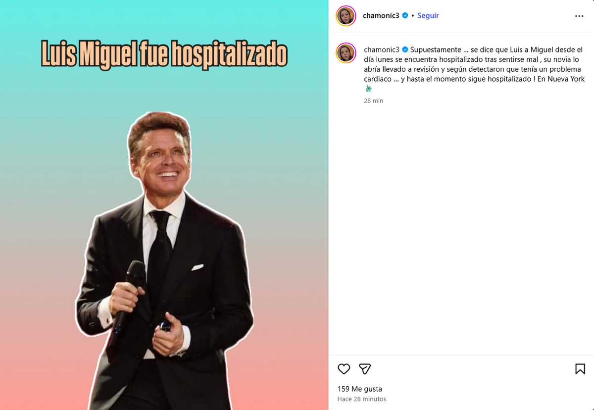 Reportan que Luis Miguel habría sido hospitalizado en Nueva York por presunto problema cardiaco; esto se sabe-1