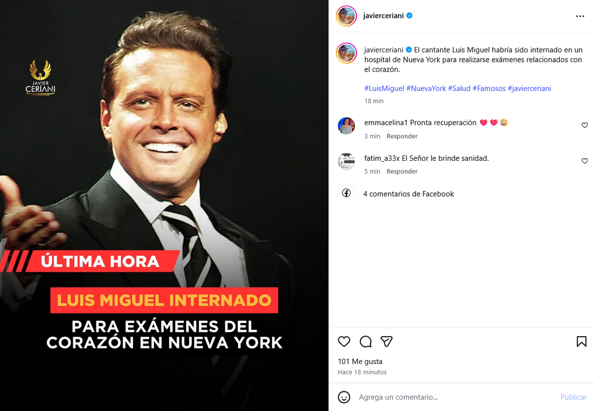 Reportan que Luis Miguel habría sido hospitalizado en Nueva York por presunto problema cardiaco; esto se sabe-2