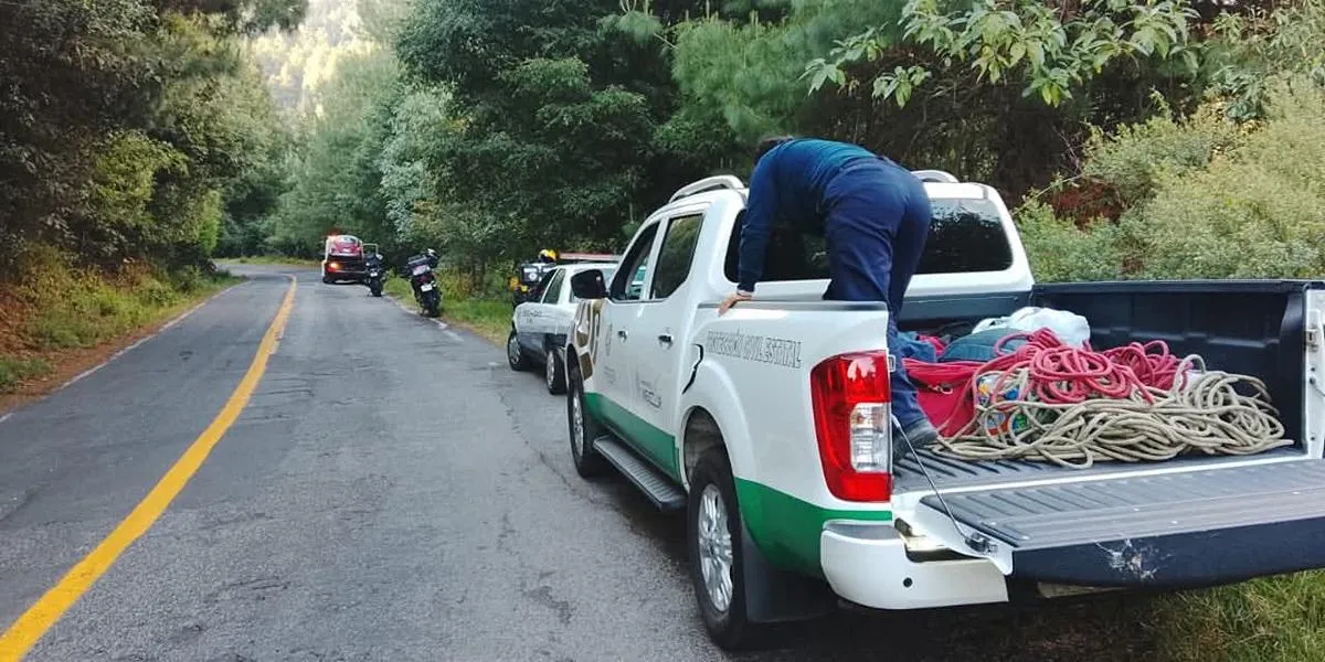 Rescatan a motociclista en carretera Morelia–Mil Cumbres