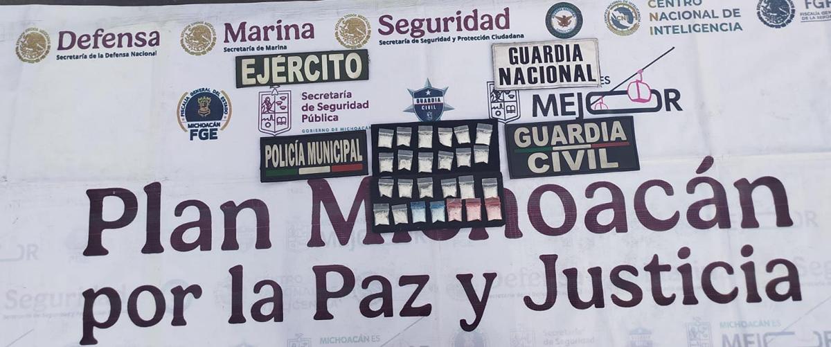 SSP asegura a 9 personas en posesión de 55 envoltorios con droga