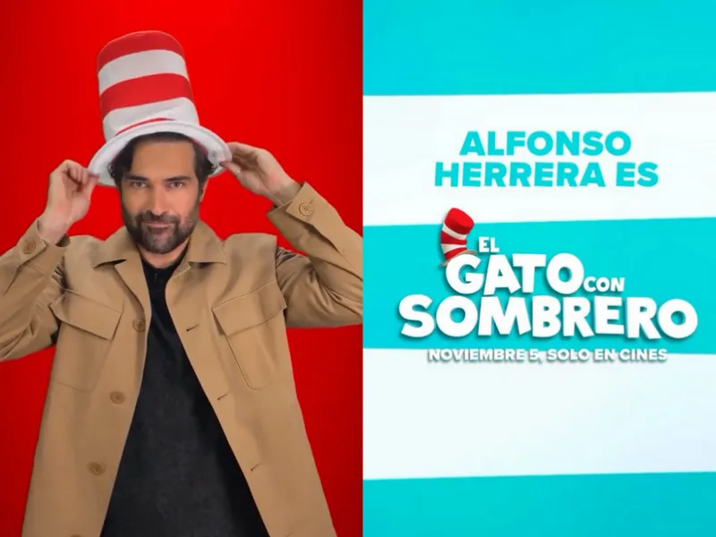 ¡Alfonso Herrera da voz al icónico Gato con Sombrero! Warner Bros.