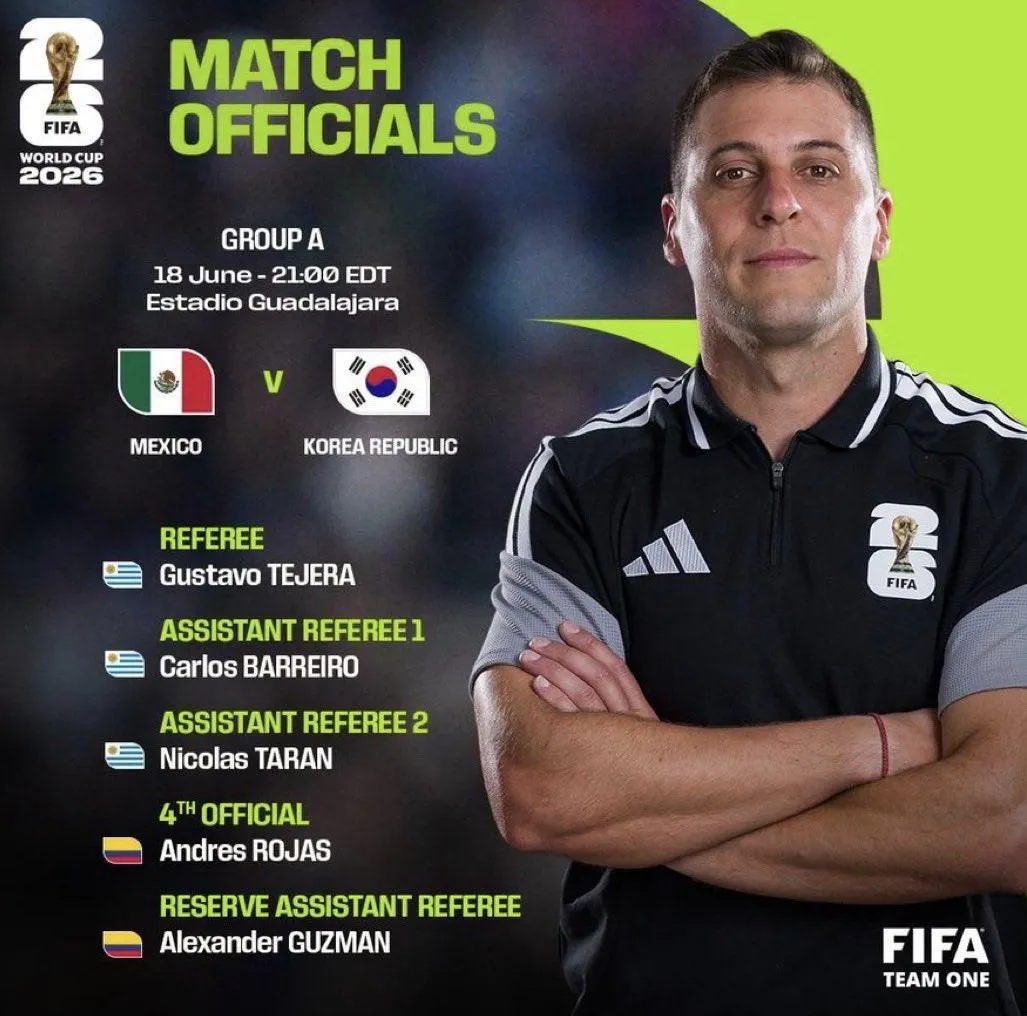 Árbitro uruguayo para el México vs Corea del Sur-1