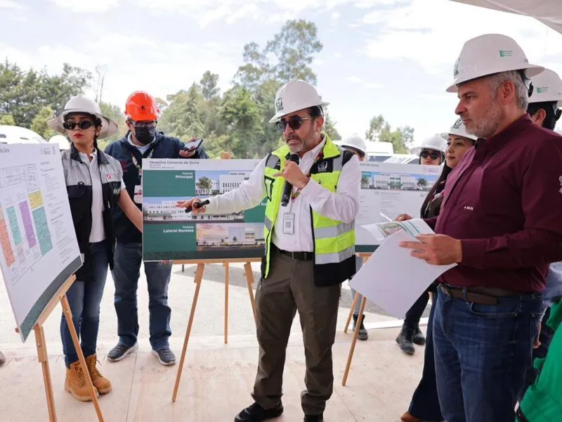 Bedolla supervisa construcción de nuevo hospital del IMSS en Zitácuaro