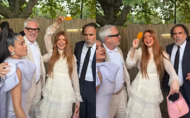 Bu Cuarón comparte momento viral con Salma Hayek, Alfonso Cuarón e Iñárritu