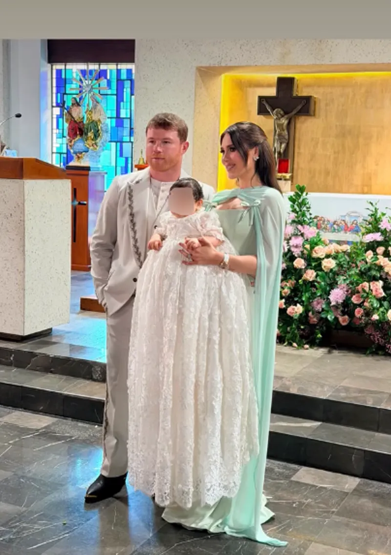 Canelo Álvarez y Fernanda Gómez bautizan a su hija con fiesta de lujo en Guadalajara y Mon Laferte