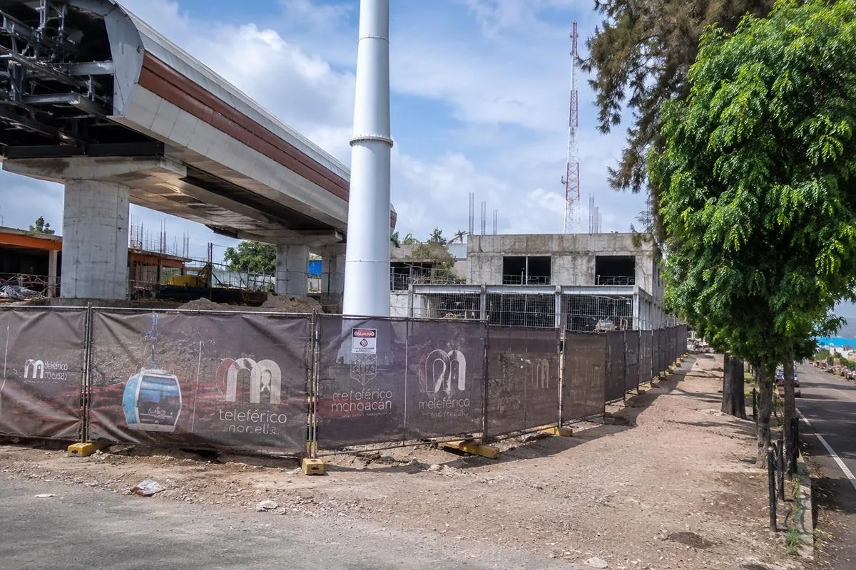 cerco ampliación estación Teleférico Morelia