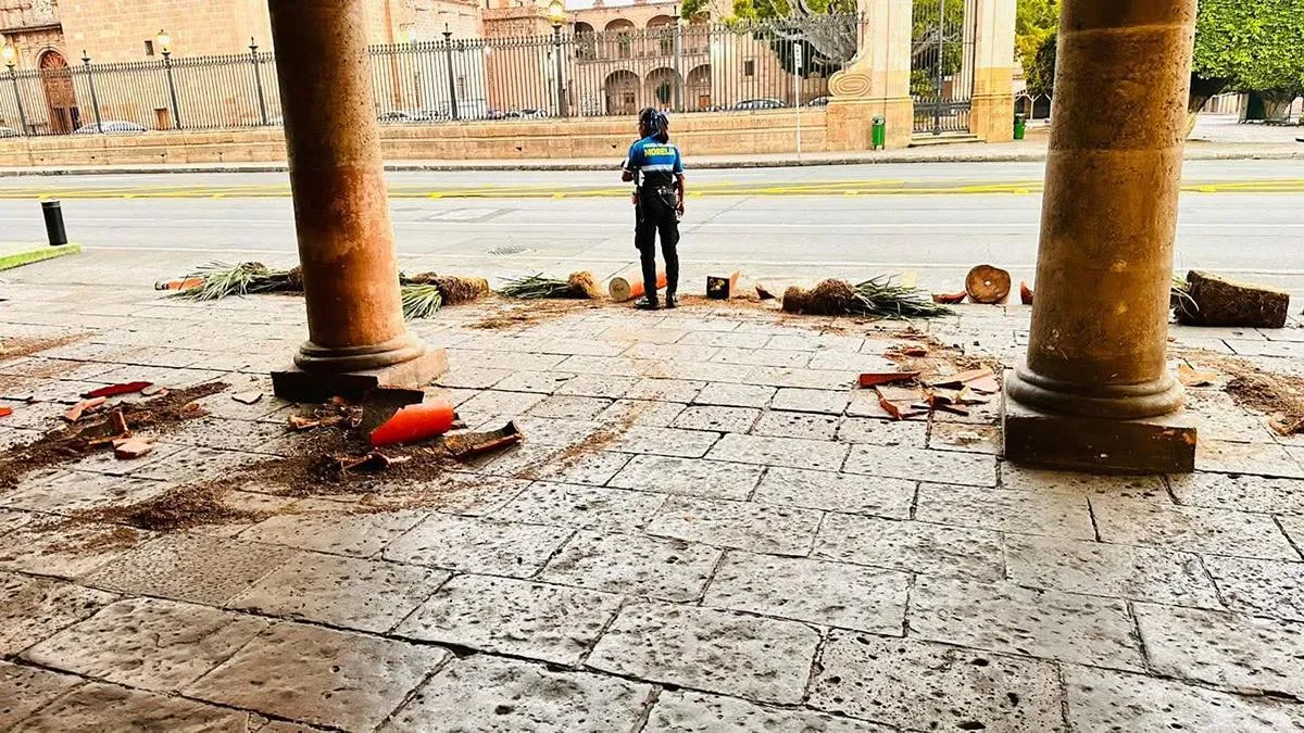 Destrozo patrimonio Centro Histórico Morelia detenido