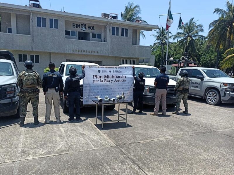 Elementos de la Marina retiraron 4 cámaras de videovigilancia “clandestinas” en Lázaro Cárdenas, Michoacán