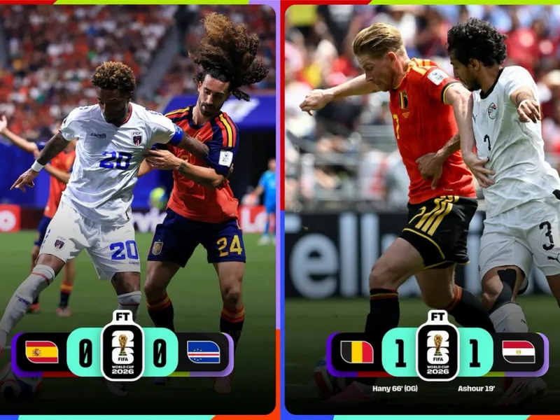 Doble empate en Mundial 2026: España – Cabo Verde y Bélgica – Egipto