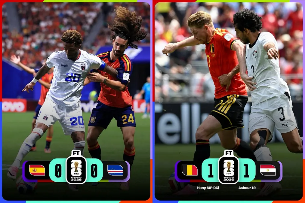 empates España Cabo Verde Bélgica Egipto
