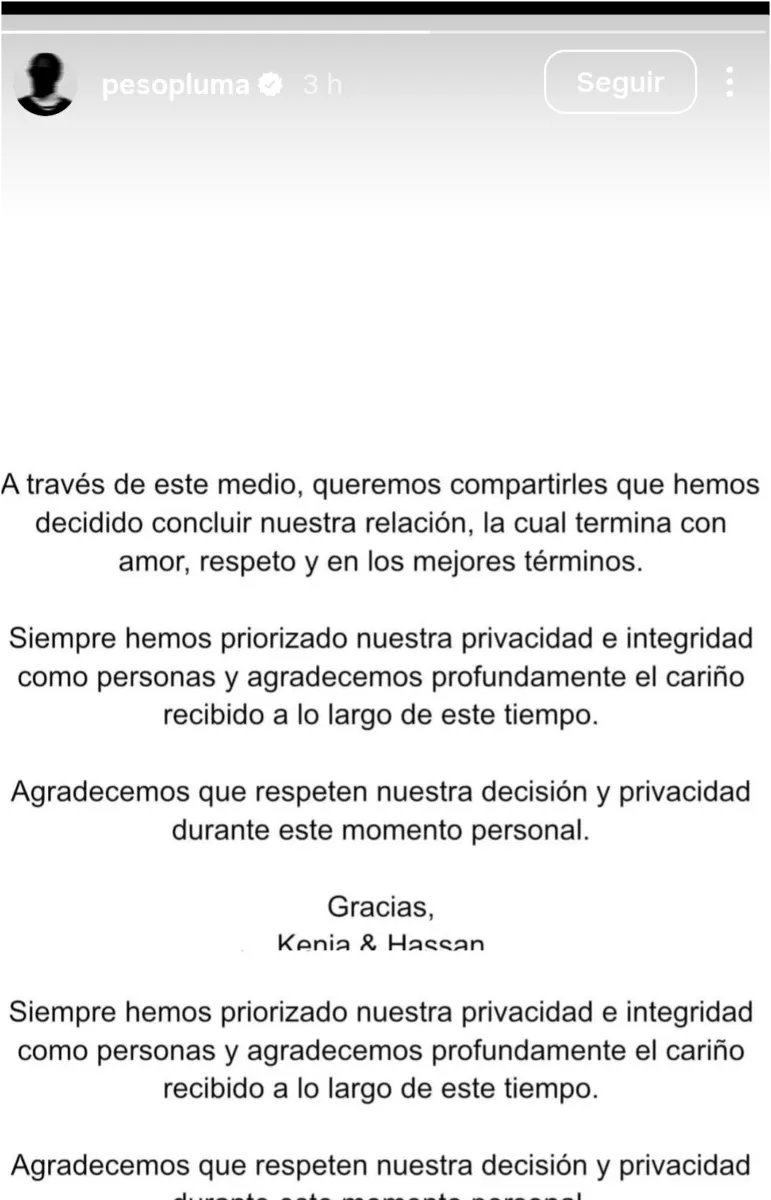 Es oficial: Kenia Os y Peso Pluma confirman el fin de su relación sentimental.-1
