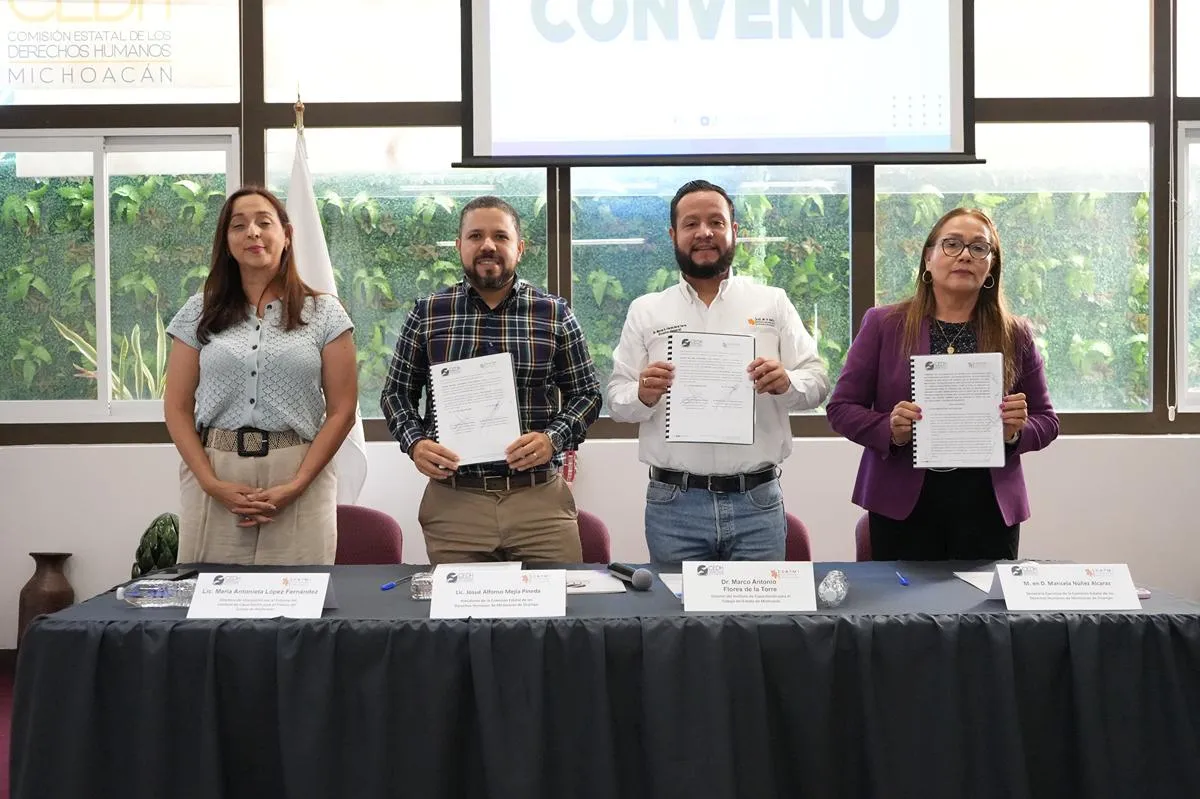 firma convenio Derechos Humanos Josué Mejía