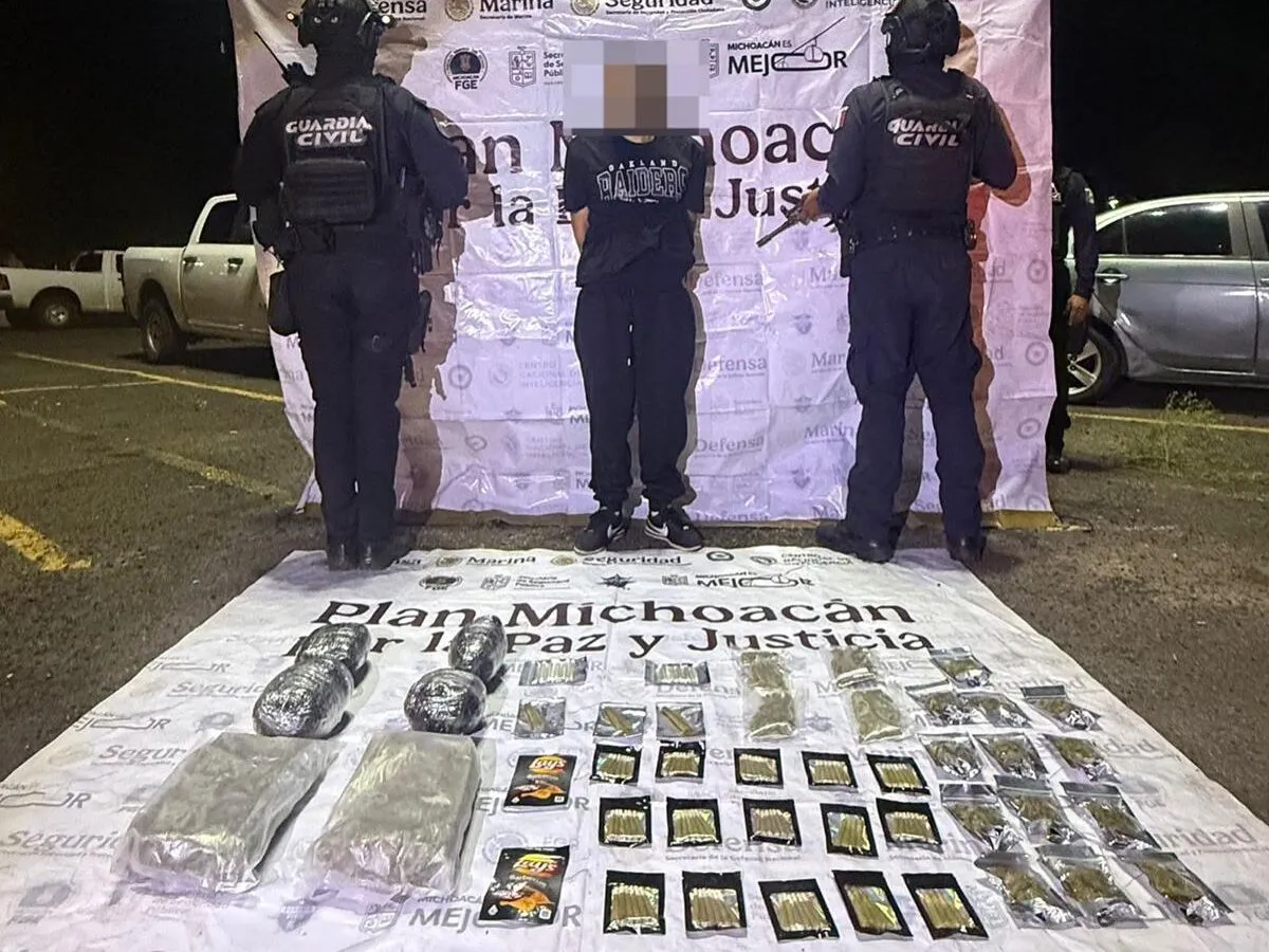 Guardia Civil asegura más de 3.5 kg de droga y detiene a un hombre en Morelia