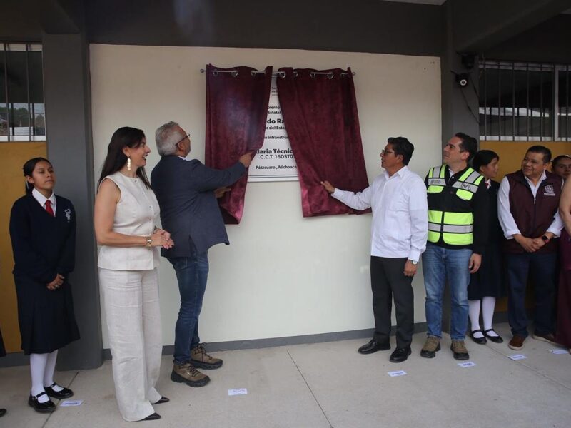¡Instalaciones dignas! Inaugura Bedolla Secundaria Técnica 167 en Pátzcuaro