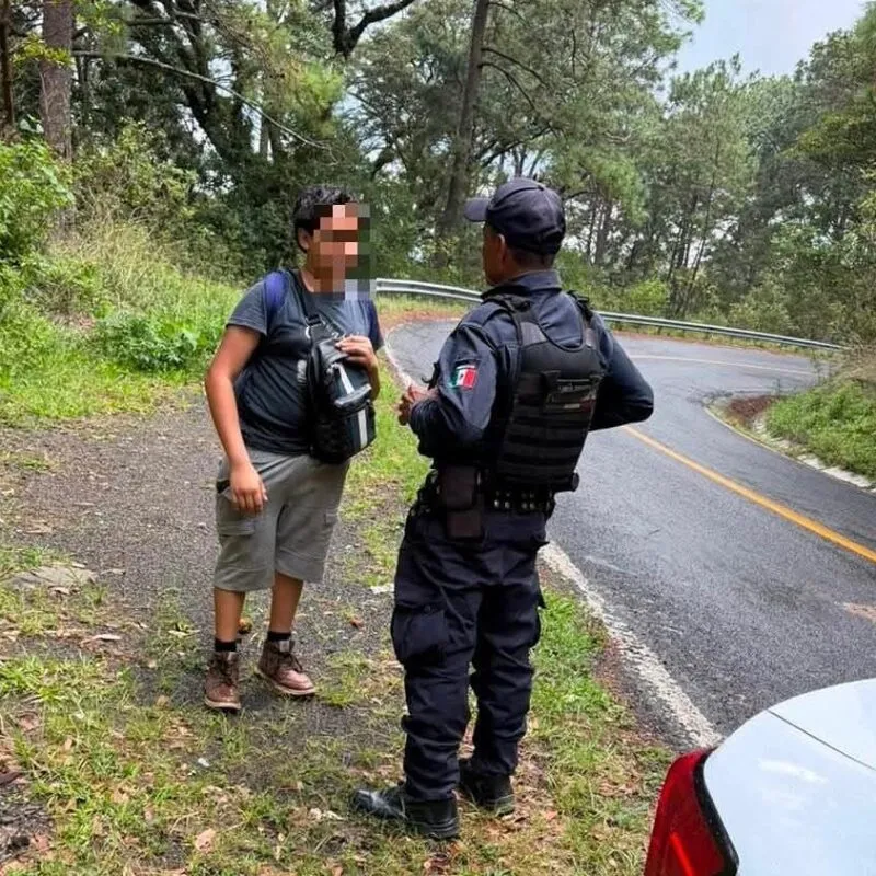 Localizan sano y salvo a menor de edad quien deambulaba cerca de El Temazcal